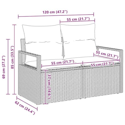 Canapé de jardin modulaire avec rangement pour optimiser les petits balcons