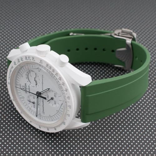 Image of StrapHabit Quick Release Deployant Rubber Watch Strap For Large and Small Wrists - Women and Men - Band FKM Deployment 19mm, 20mm, 21mm, 22mm
