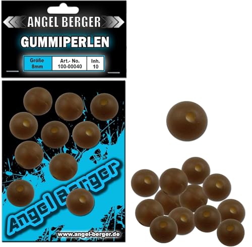 Angel-Berger Gummiperlen Perlen (Schwarz, 6mm)