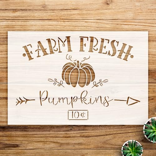 Pumpkin Stencil Pattern for Crafts and Home Decor, Reusable Mylar Template, Ideal for Fall and Autumn Projects, Perfect for Wood, Walls, and Farmhouse Themes - Size A3 (16.5