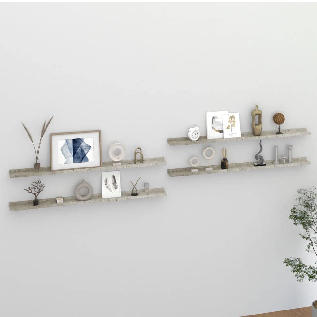 Étagères murales pour ranger les petits espaces | Rebords gris 115 cm