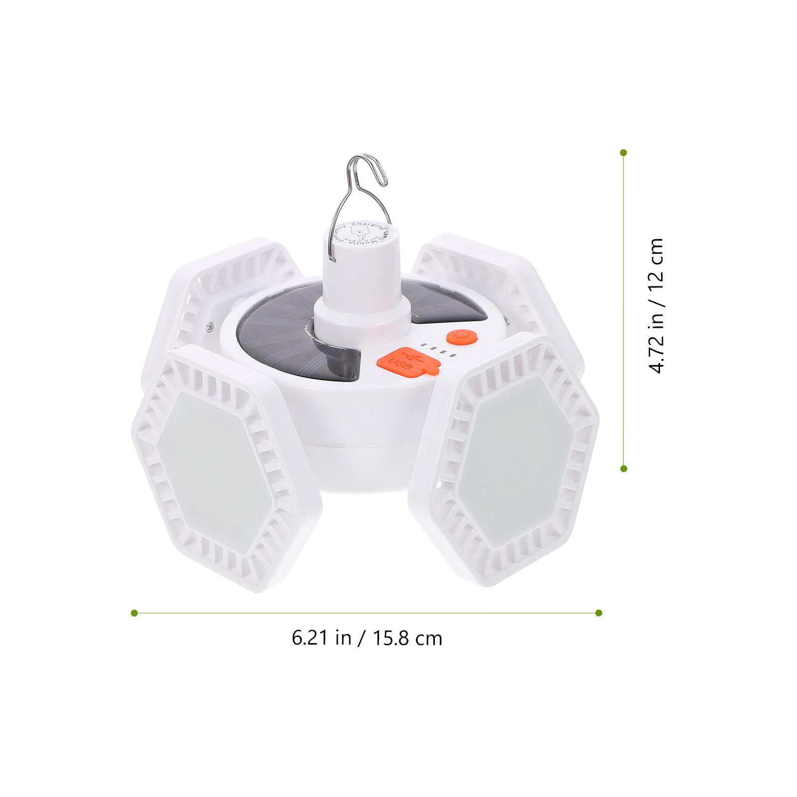 ABOOFAN Lámpara de Camping Solar Recargable USB Diseño Plegable, Luz LED de 169 Leds para Iluminación Exterior y Actividades al Aire Libre