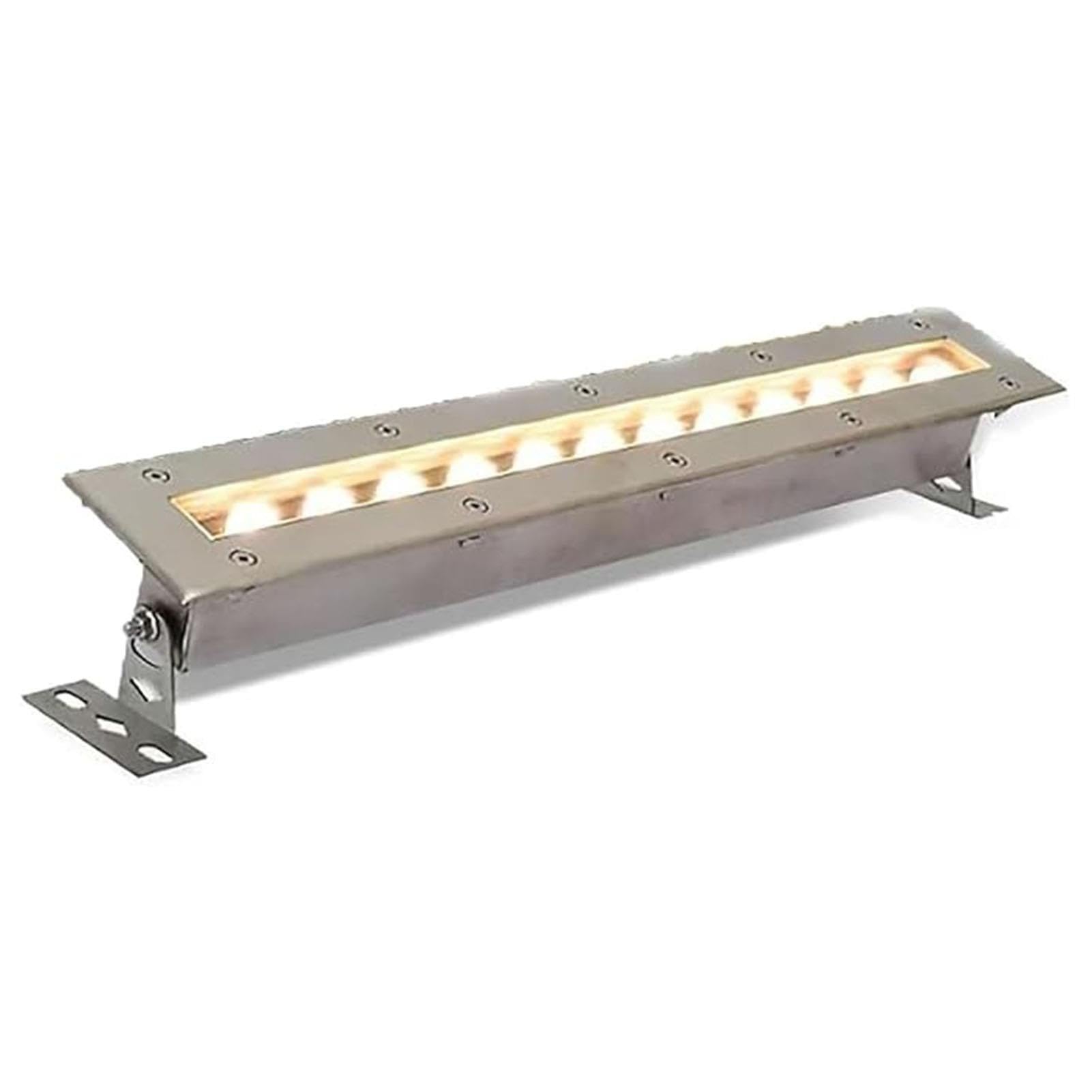 Faro LED Sommergibile,Lampada Subacquea A LED Rettangolare da Incasso,Faretto Subacqueo RGB Impermeabile IP68 per Paesaggi,Faretto Lineare Subacqueo per Laghetto da 24V(Blue,18W-1000MM)