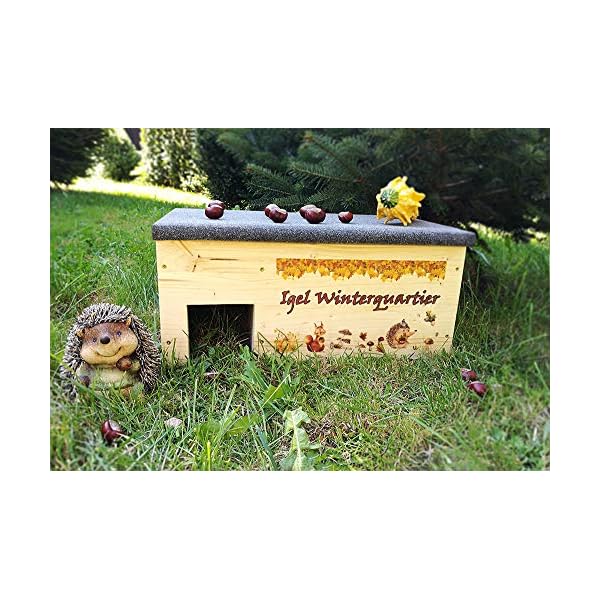 Igelhaus Igelhütte XXL mit Labyrintheingang Winterquartier Katzensicher Winterfest – Bild 7