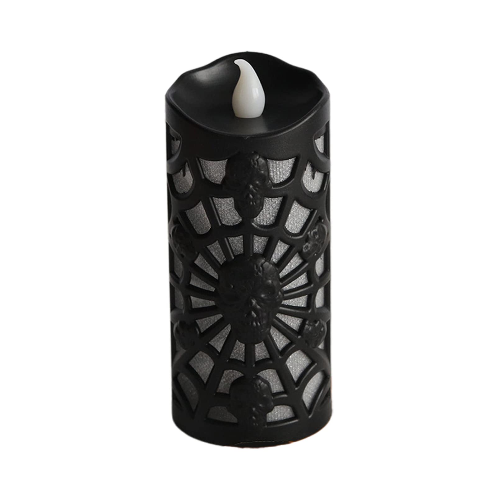 Buxuaaaa Halloween Light Led Candlestick Colored Skull Horror Decor for Home Decoration Gift Halloween Led Candlestick