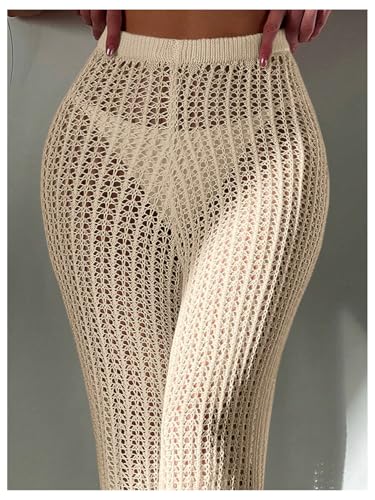 GORGLITTER Women's Sheer Beach Swimsuit Cover Up Pants Crochet Cute Bathing Suit Cover Ups Swim Coverups Bottom 20254