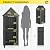 Fancyango Outdoor Resin Storage Shed, Upgrade Durable Storage Cabinet with Removable Shelves and Lock Ring, Reinforced Floor, All-Weather Construction for Garden Patio Lawn (Black)