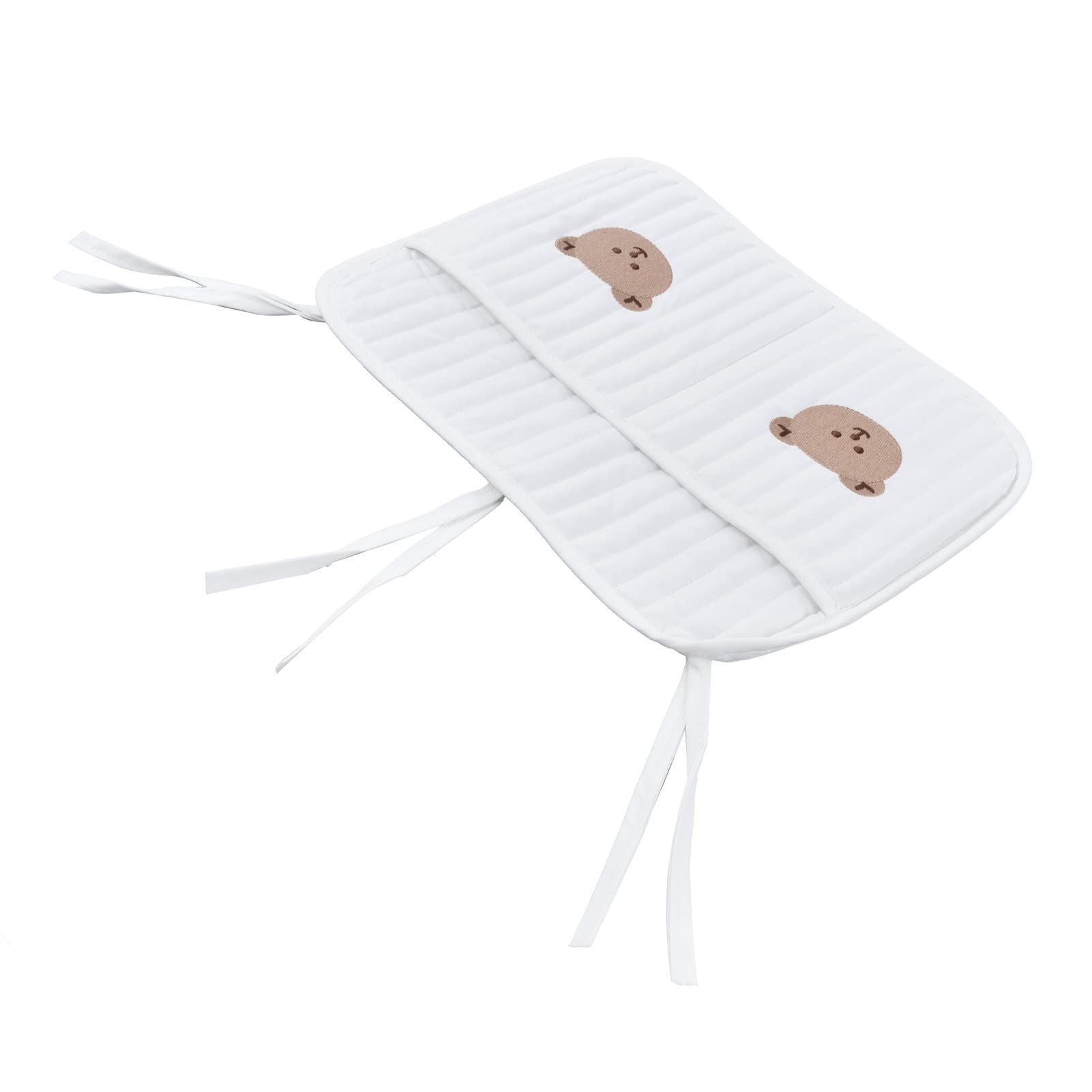 Crib Organizer Hanging, Nursery Storage Lightweight Portable Long Lasting Soft Cotton for Furniture for Mom for Strollers for Wall for Babies(Little Bear Large)