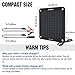 ECO-WORTHY 10W Solar Car Battery Charger Maintainer 12V Waterproof Portable Solar Trickle Charger for Car Truck Boat Lawn Mower RV Trailer Tractor ATV Utility Vehicle Battery