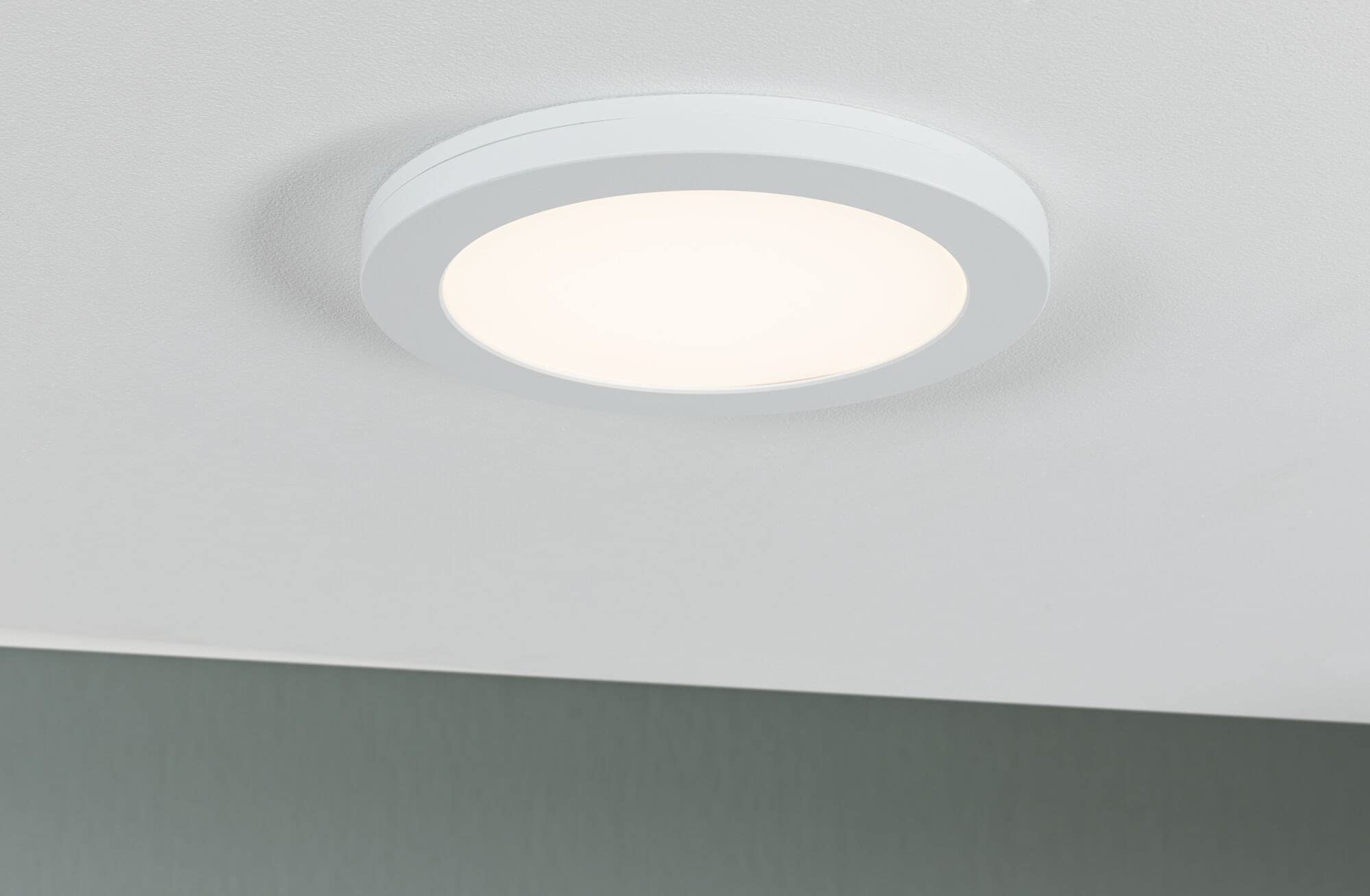 Paulmann 95391 Panel LED empotrable 2en1 Cover-it con detector movimientos 225mm red. 1x16,5W blanco diurno, blanco mate, empotrable, plástico, 4000K