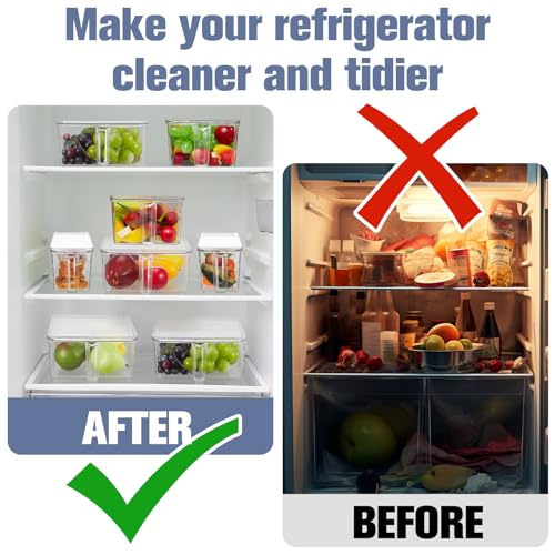 Image of Havawish 3 Sets Ice Storage Bin for Freezer with Lid and Flexible Scoop Set Plastic Ice Container with Lid Handle for Home Office Fridge Storage (12.4 x 8.07,12.4 x 5.91,12.4 x 3.94 Inches)