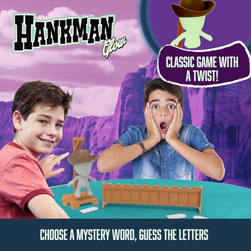 Fotorama Hankman Glow Magnetic Hangman Word Guessing Game, Glow in The Dark Travel Toy, Mystery Letter Games, Gifts for Kids Ages 6 and Up