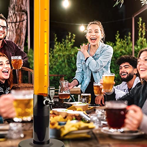 GOODS+GADGETS XXL Trinksäule Biersäule Biertower Party Bier Zapfsäule mit Zapfhahn (5 Liter) – Bild 5