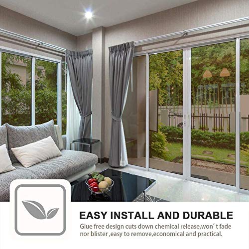 Window Privacy Film One Way Daytime Mirror Tint Treatments UV Heat Control Vinyl Stickers Sun Block Glass Paper Door Covering Reflective (Brown Silver, 17.5 Inch x 7.8 Feet)