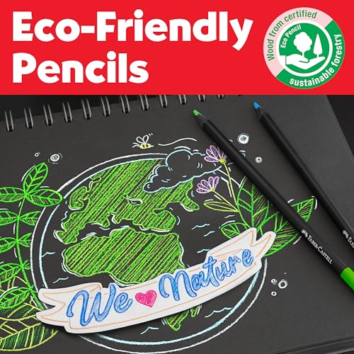 Image of Faber-Castell colouring pencils black edition metallic