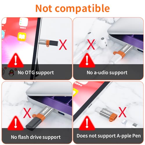 Adaptador Lightning a USB C macho para carga rápida de iPhone 16 y transferencia de datos 4