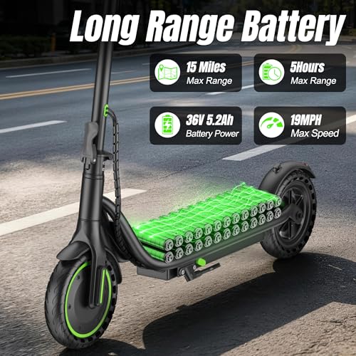 Image of Electric Scooter,350 /500W Powerful Motor,15-28 Miles Long Range,Dual Braking System,19 /22 Mph Speed,8.5 /10 inch Foldable E Scooter with Solid Tires