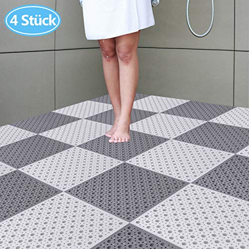 Preisvergleich Produktbild Duschmatte Rutschfest, Arovene Nähte Duschmatte Rutschfest Antibakteriell Antirutschmatte Dusche, Duschwanneneinlage Rutschfest mit Massage Ball für Badewanne 30*30cm