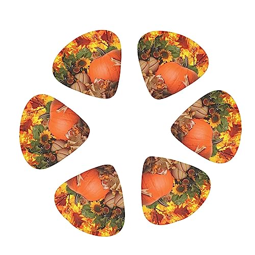 Autumn Leaves Happy Thanksgiving Day Lot de 12 médiators tendance et durables en forme de citrouille pour ukulélé guitare électrique basse - Les Beatles, Paul McCartney, John Lennon, RIngo Starr, George Harrison Autumn Leaves Happy Thanksgiving Day Lot de 12 médiators tendance et durables en forme de citrouille pour ukulélé guitare électrique basse – Image 3