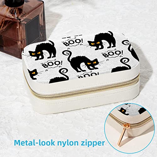 Boîte à bijoux chat de voyage pour bagues et colliers - Boîte de rangement portable filles - 7