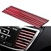 Umisu 10 Pièces Bandes Décoration de Sortie d’Air de Voiture Bande de Grille d'Aération en PVC Multicolore DIY Décoration pour Voiture Intérieure (Rouge)