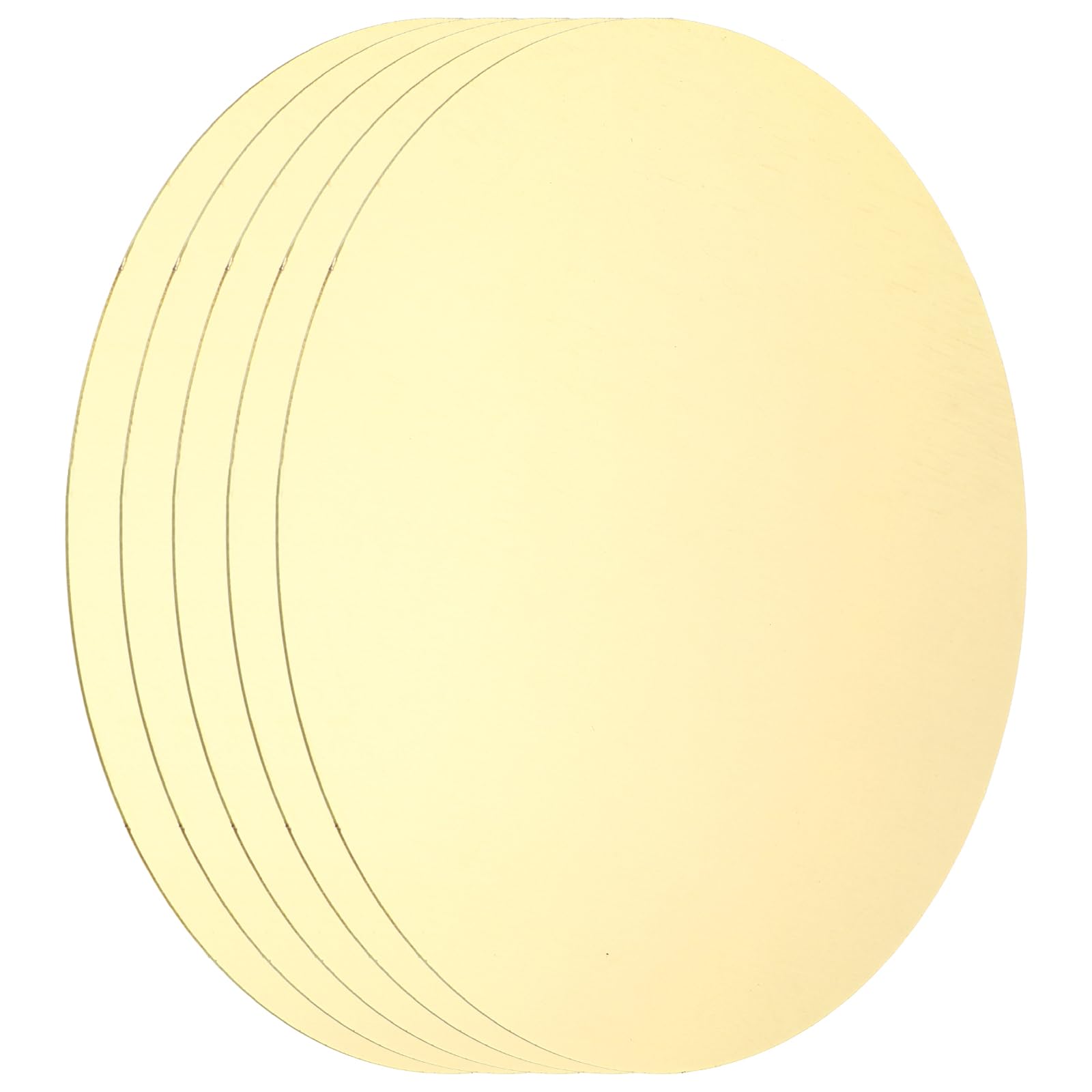 QUARKZMAN 5 Pcs Plaque Ronde En Laiton, 100mm (3.94") Dia 0.8mm Epaisseur Plaques En Laiton H62 Pour Artisanat, DIY, Reparations Electriques, Usage Industriel
