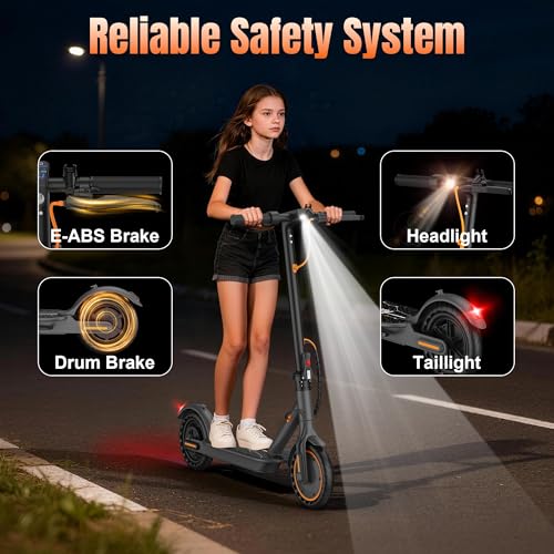 Image of WERHY Foldable Kids Electric Scooter for Aged 6-10, 350W Motor, Max 12 /16Miles Long Range, 19 MPH Max Speed, 8.5 inch Solid Tire, Lightweight Foldable E-Scooter with Dual Braking, Digital Display