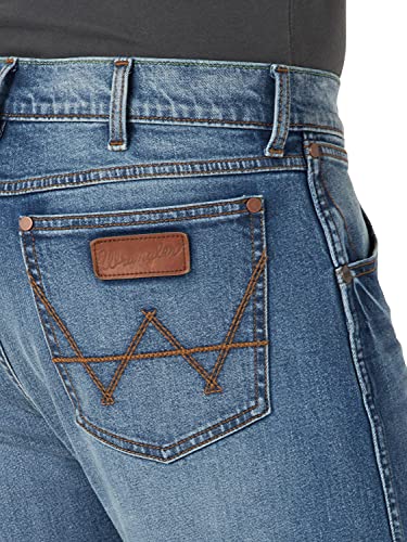 Image of Wrangler Men's Retro Slim Fit Straight Leg Jeans, Holstein, 34-38