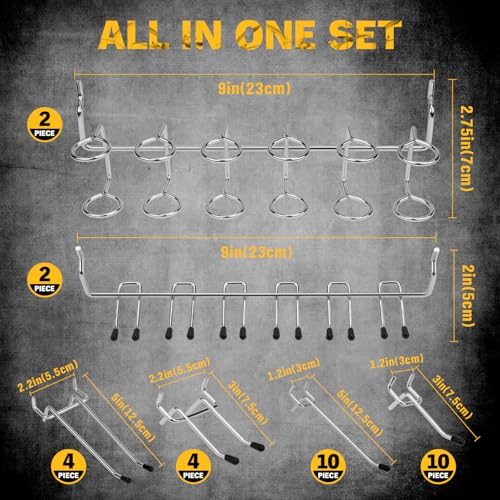 image for ELEAD 297 Piece Pegboard Hooks Kit, Peg Board Organizer Accessories wi