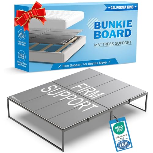 Sellmazon Bunkie Board California King (72x84) Heavy Duty Bed Boards for Frame Sleeper Sofa Support Board to Stop Sagging Mattress Breathable Noise Minimizing Moisture Resistant Gray