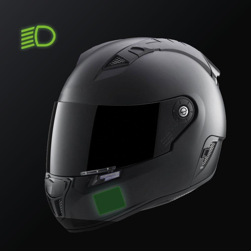 Adesivo Riflettente STOP LÌ Verde Quadrato per Auto, Decoro Veicolo, 1