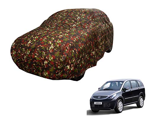 Image of Auto Hub Car Cover Compatible with Tata Aria with Weather Proof, Triple Stitched, Aria Car Cover Jungle Look