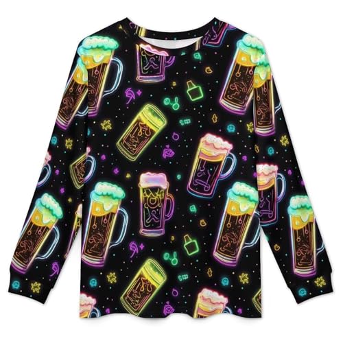 Colorful Beer Pajama Set Long Sleeve Lounge Sets Sleepwear 2 Pjs Nightwear for Men Women4