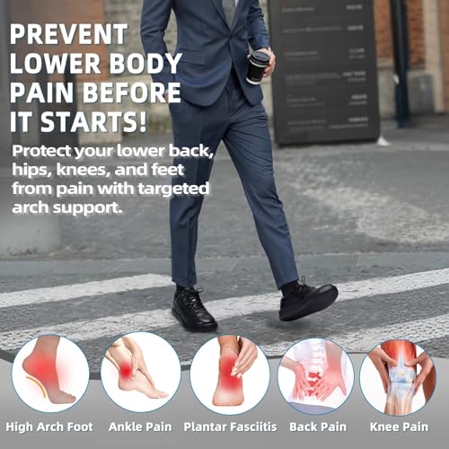 Men's Orthopedic Leather Dress Shoes: Wide Toe Box Comfortable Arch Support Plantar Fasciitis Business Formal Oxford, Orthotics Flat Feet Casual Walking Shoes for Foot and Heel Pain Relief4