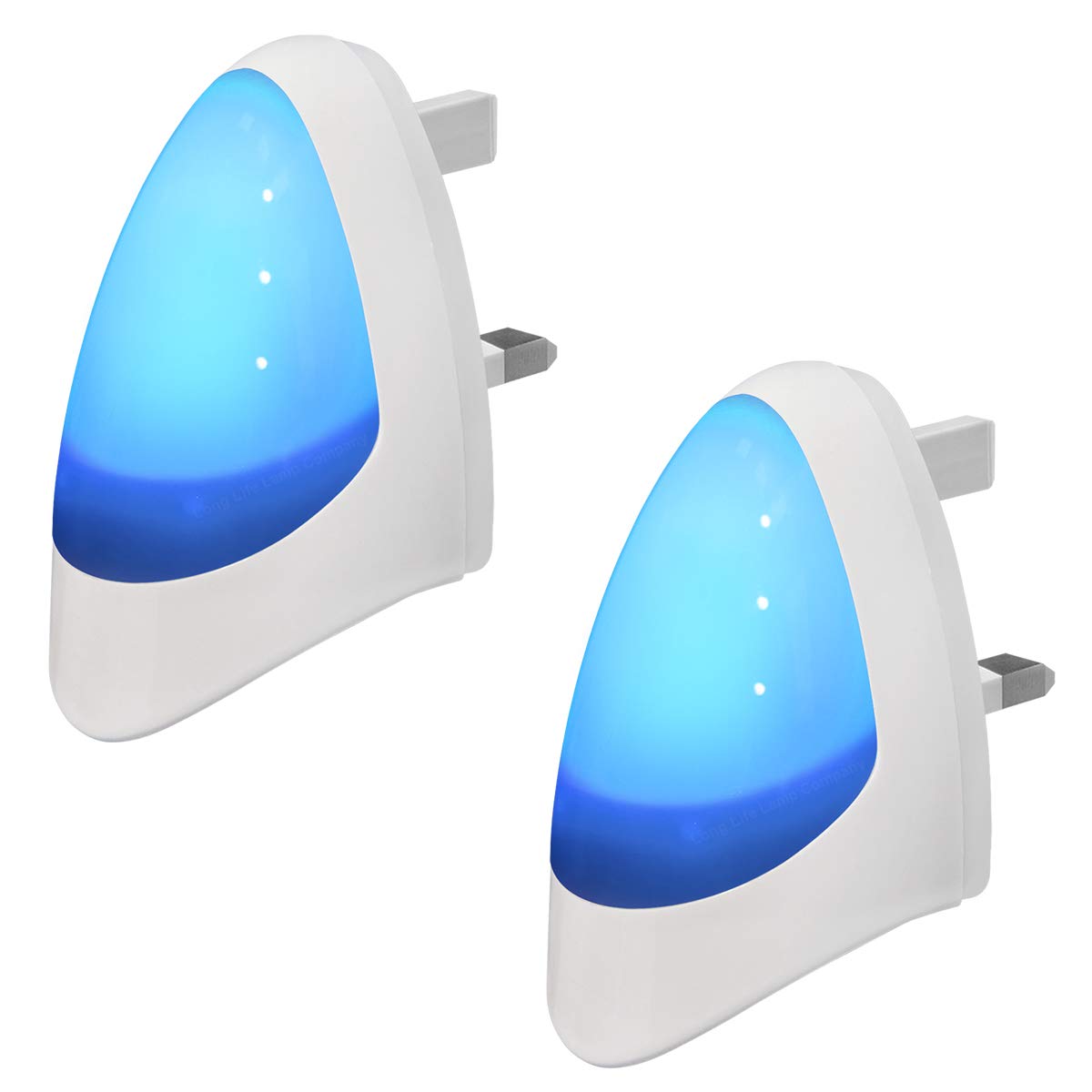 2 Pack Blue Automatic LED Night Light - Plug in & Energy Saving Dusk 2 Dawn LED Night Light