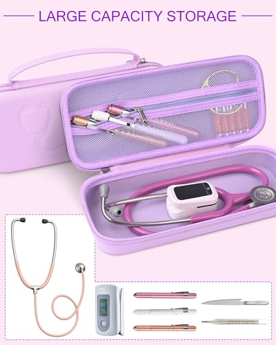 Image of Stethoscope Case for 3M Littmann Classic III & Lightweight II S.E, Purple