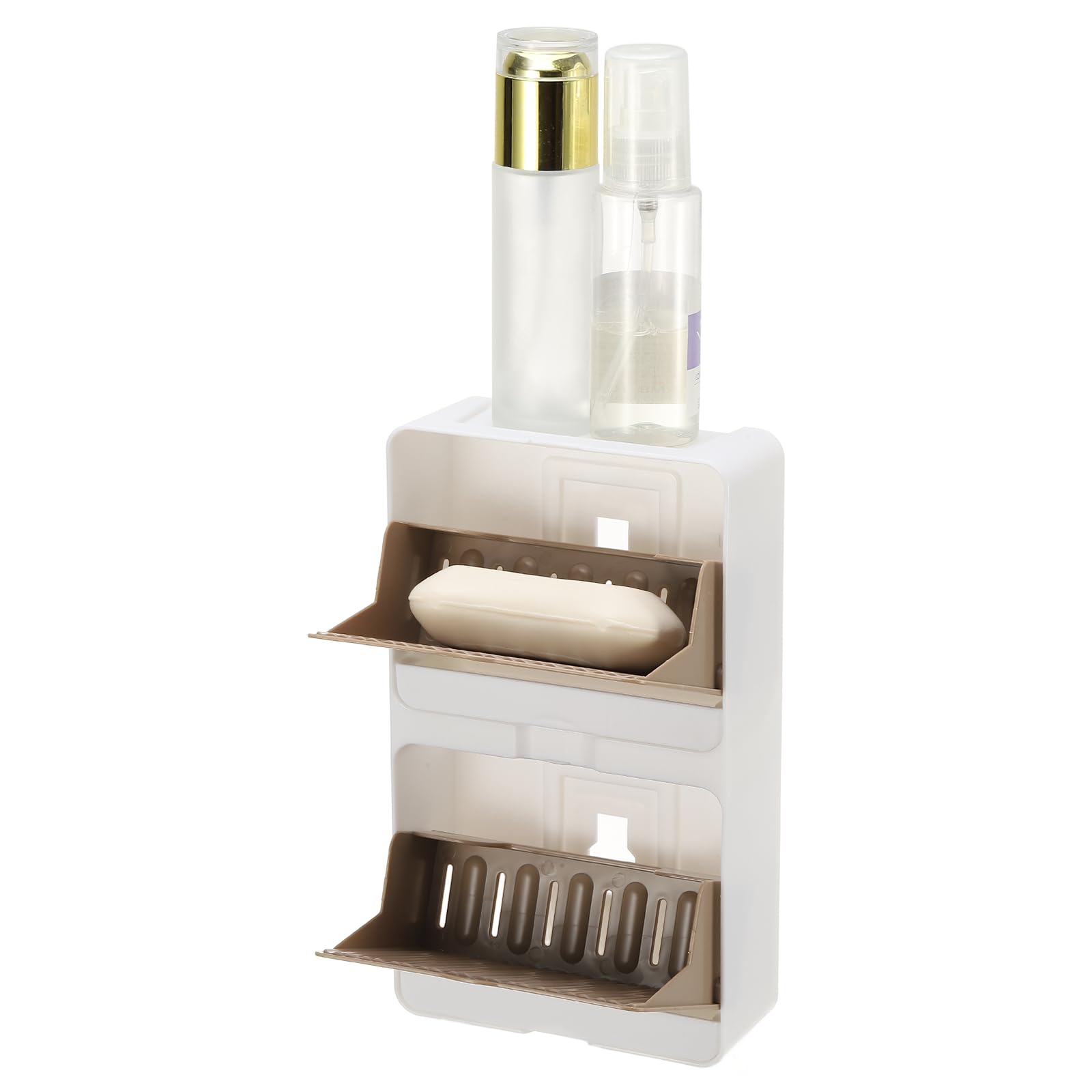 Porte-savon auto-drainant kaki pour garder le savon sec en douche