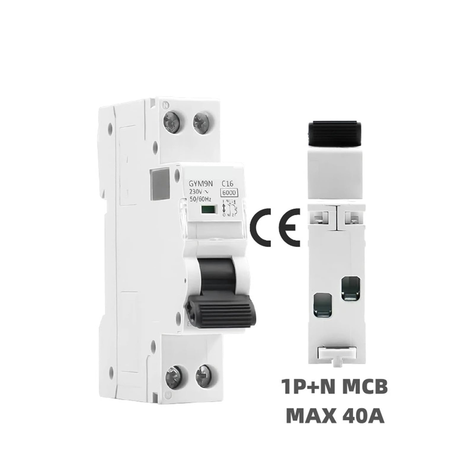 Wyłącznik 1P+N 10A 16A 220V AC Wyłącznik 6KA C Curve B Curve