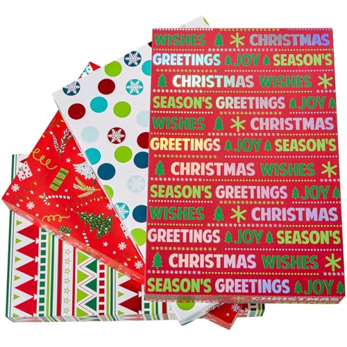SUNCOLOR 12 Pack 14' Red Large Christmas Gift Boxes With Lids For Clothes Presents