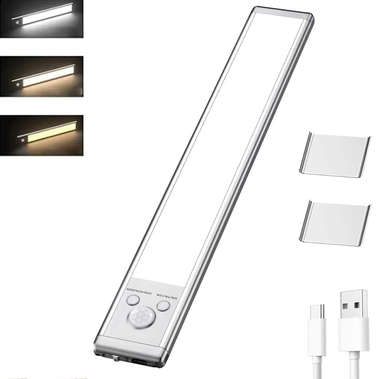 Yoaoser 1Pc Modolight Intelligent Light, Modolight Intelligent Motion Sensor Light,Punch-Free Smart Sensor Magnetic Rechargeable Led Lights,Three-Color Adjustable Self-Adhesive Light For Closet,Hallway (1Pc)