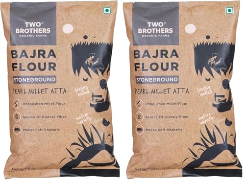 Image of Two Brothers Organic Farms Bajra Atta 1kg (Pack of 2)