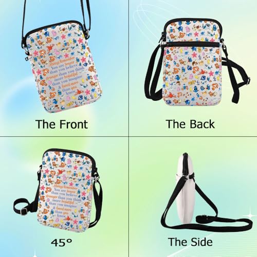 G2TUP Fish Crossbody Bag Bruce & Marlin & Crush Fans Gift You Are Braver Than You Know Fish Shoulder Bag Cartoon Movie Merch3