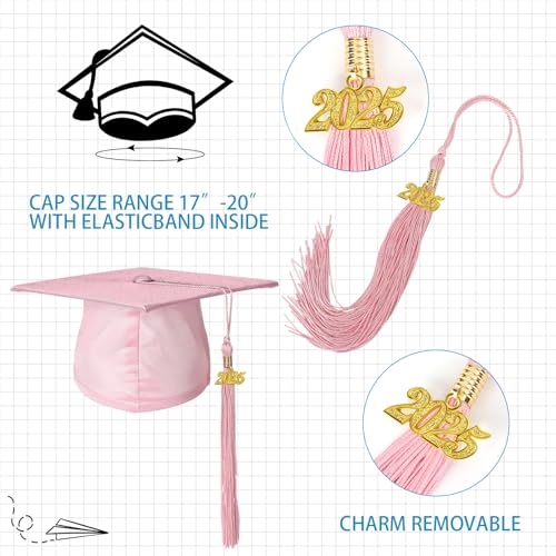 foaincore 2025 year preschool and kindergarten graduation gown cap tassel set with 2025 charm printed stole grad gift