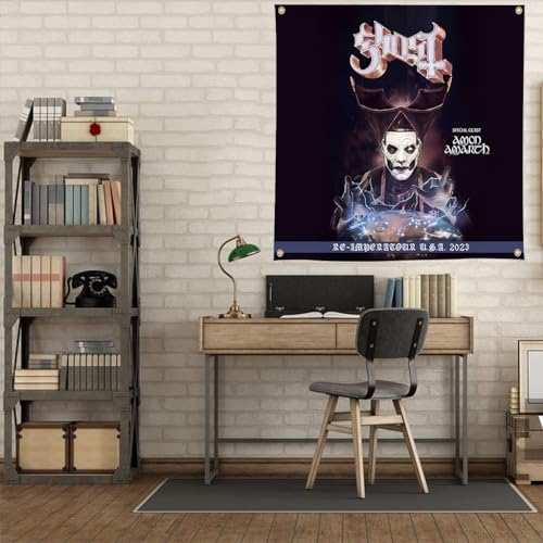 Qpyhymr QPYHYMR-13 Ghost Band Tapestry Flag Of Satanic Panic 4X4Ft/Hd Printing/150D Polyster Album Poster thumb #3