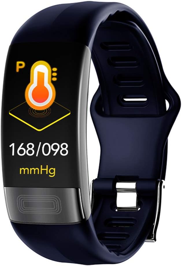 HXHH 2022 New Smart Temperature Detection Watch, ECG+PPG Monitoring, Heart Rate/Blood Pressure/Oxygen Monitoring, Exercise Pedometer Smart Reminder for Men And Women Health Trackers,Blue