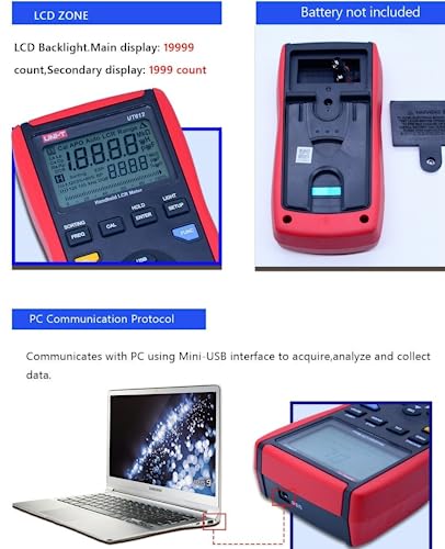 LCR Meter UT612 UNI-T capacimètre et testeur de résistance d'isolement rétroéclairé LCD - 4