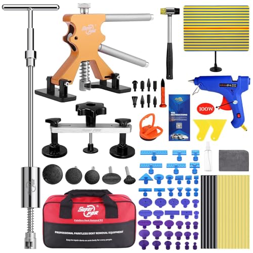 Super PDR Dent Repair Tool, 89 Pieces, Dent Repair Tool, Car Dent Repair Kit, Dent Repair Kit, Includes Reflective Line Boards, DIY, Hail Damage, Body, Dent Repair, No Paint Required, Repair Tool,