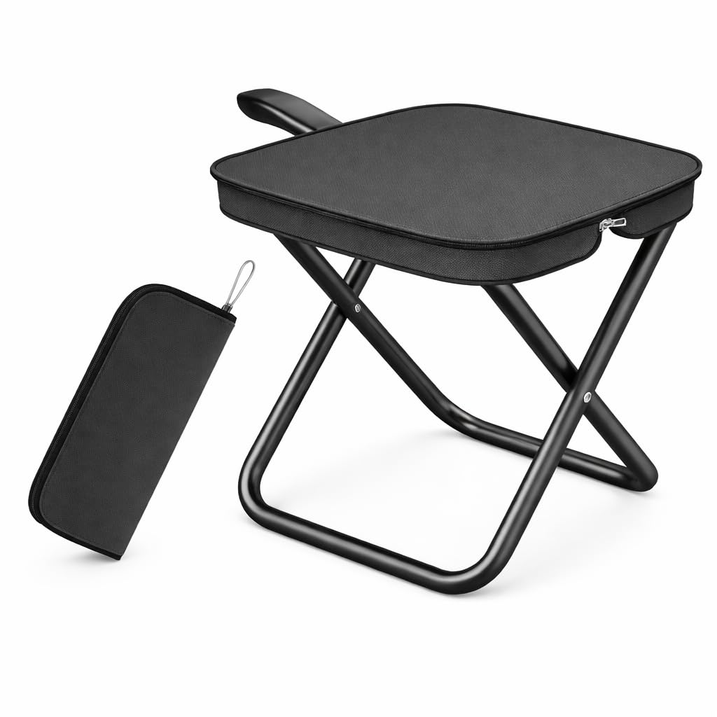 GCI Outdoor Folding Stool, Mini Outdoor Camping Stool, Portable Small Foldable Lightweight Hunting Seat with Zippered Carrying Bag, Folding Slacker Chairs for Fishing Travelling Picnics-image-48