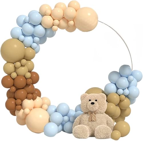 Kit de arco de globos redondos, juego de arco de columna de globos reutilizables de 59 pulgadas, kit de exhibición de marco de arco de globos