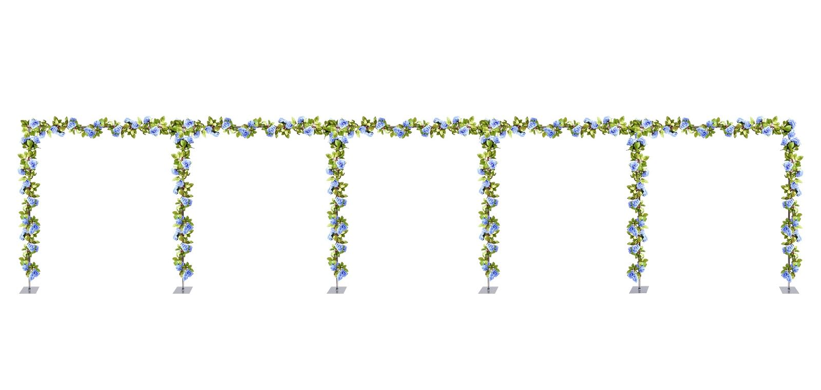 10'x50' Backdrop Stand Pipe and Drape Kit,Wedding Studio Photography Background Support System with Steel Base,Stainless Telescopic Curtain Frame for Party Events